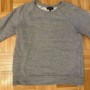A.P.C. Grey minimalist streetwear sweatshirt (size large)